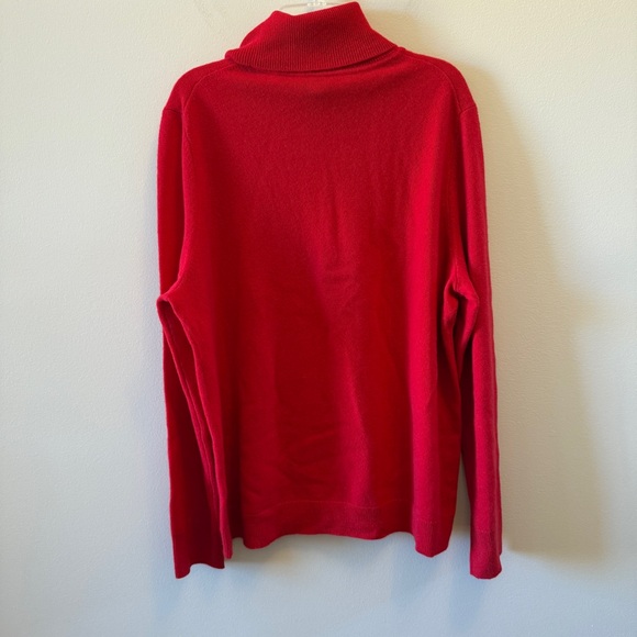 ❤️ Talbots 100% Cashmere Red Turtleneck Sweater – Women’s XL ❤️ - Picture 3 of 3